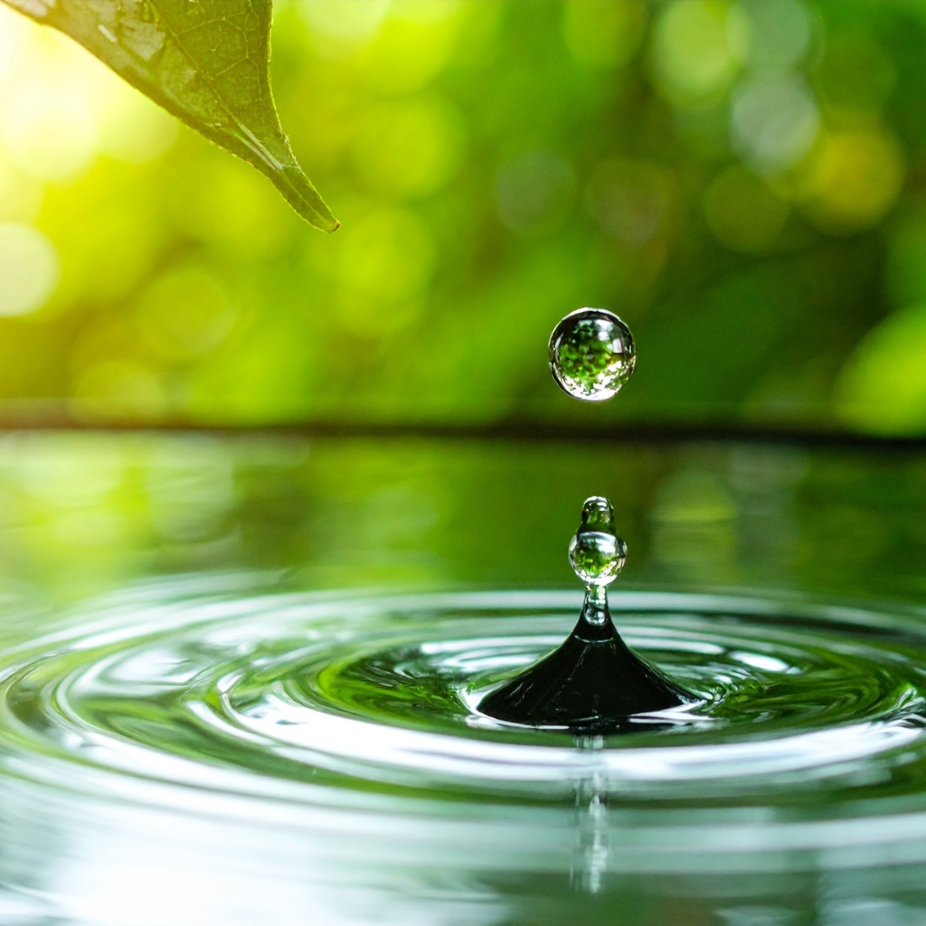 Crystal clear water representing water conservation efforts